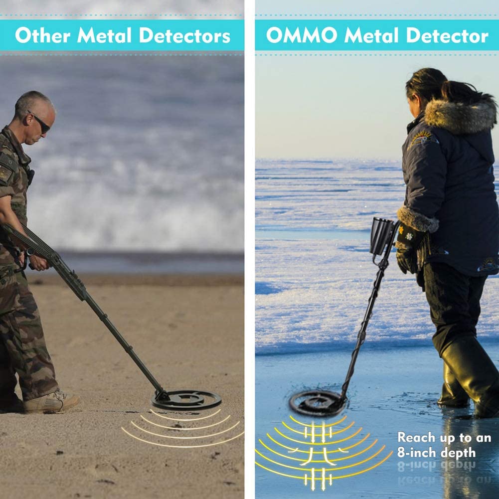 OMMO Metal Detector, High Accuracy Adjustable Waterproof Metal ...